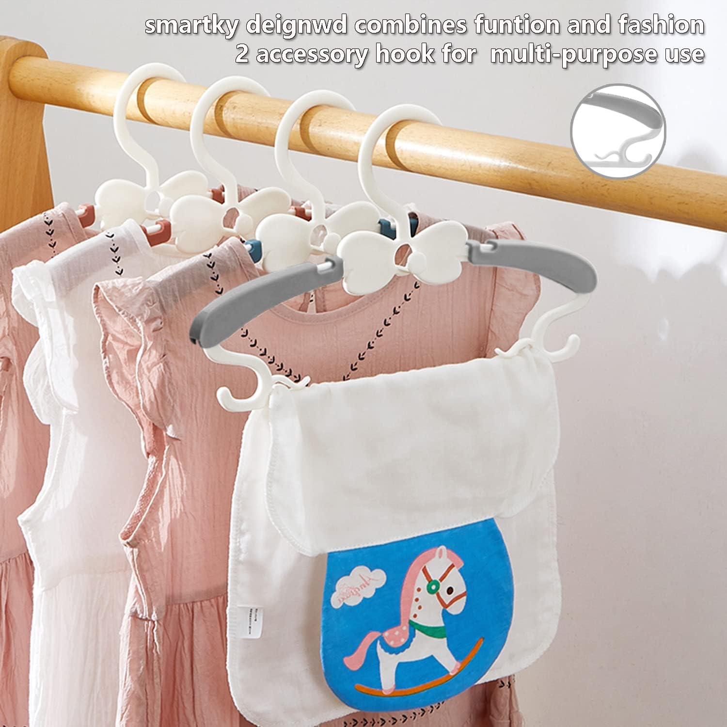 Baby Hangers, Baby Clothes Hangers, Adjustable Baby & Kids Hangers, Hangers -Pack of 20 Baby Hangers, Baby Clothes Hangers, Adjustable Baby & Kids Hangers, Hangers -Pack of 20